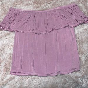 Lavender Off-The-Shoulder Top